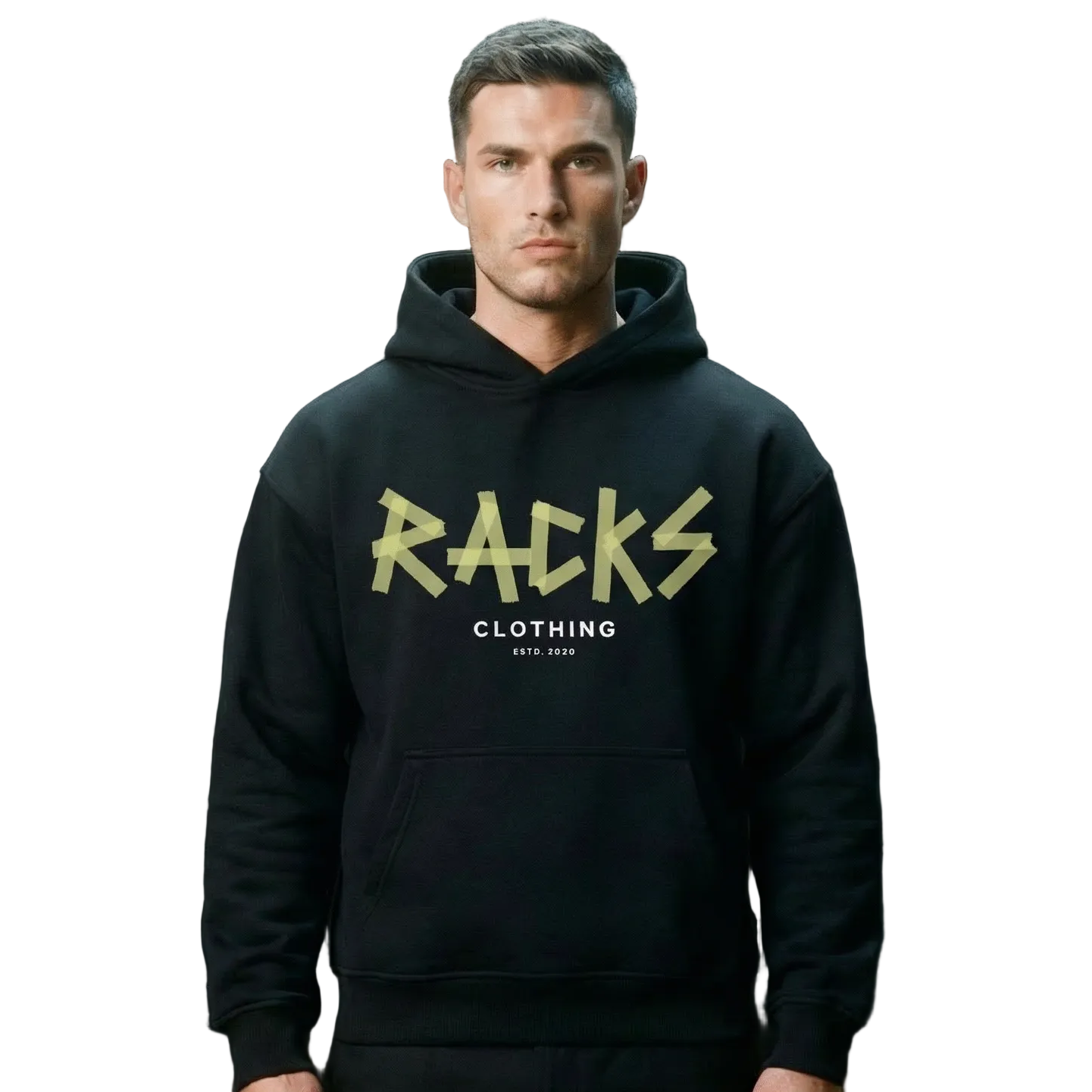 Oversize Hoodie - "taped by racks"