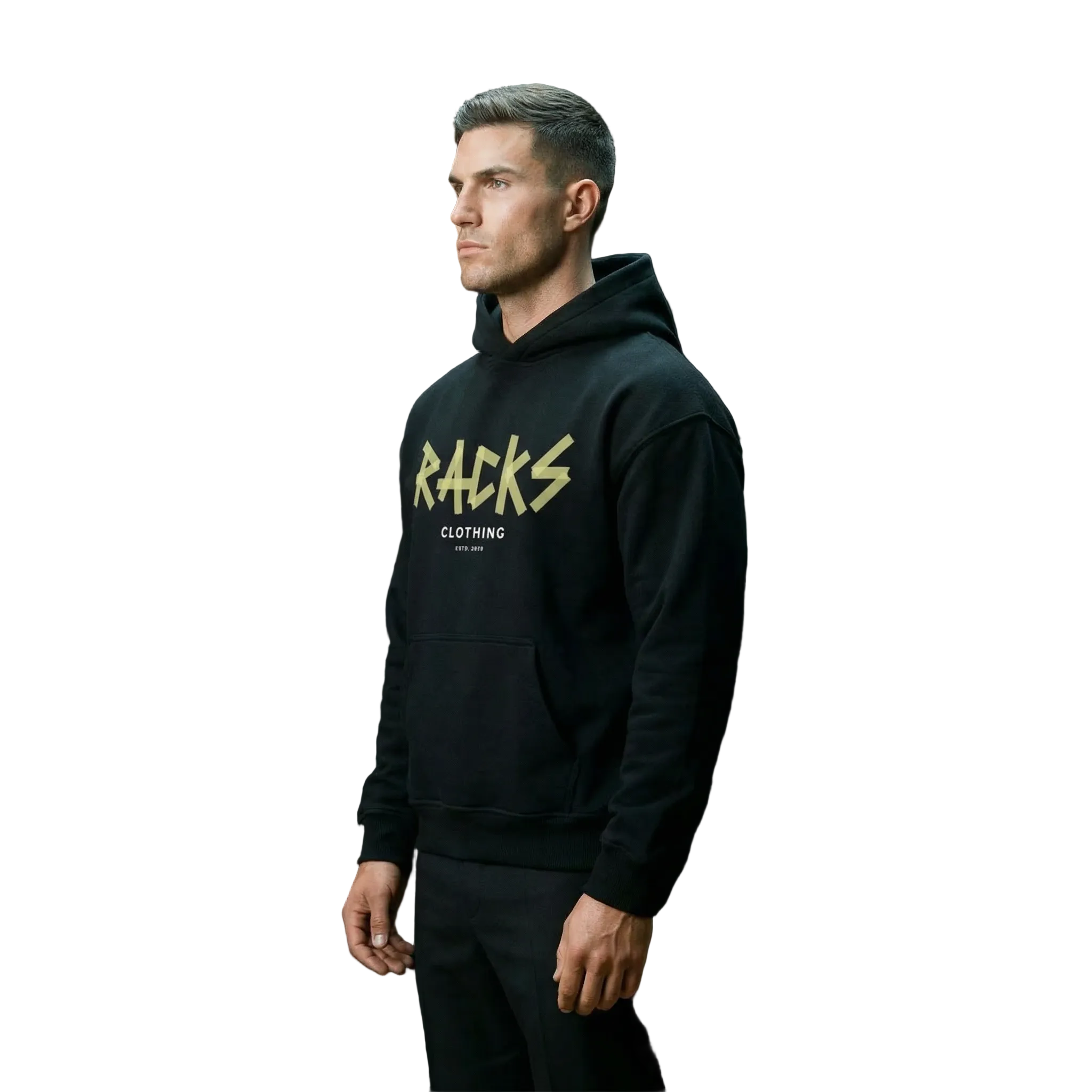 Oversize Hoodie - "taped by racks"
