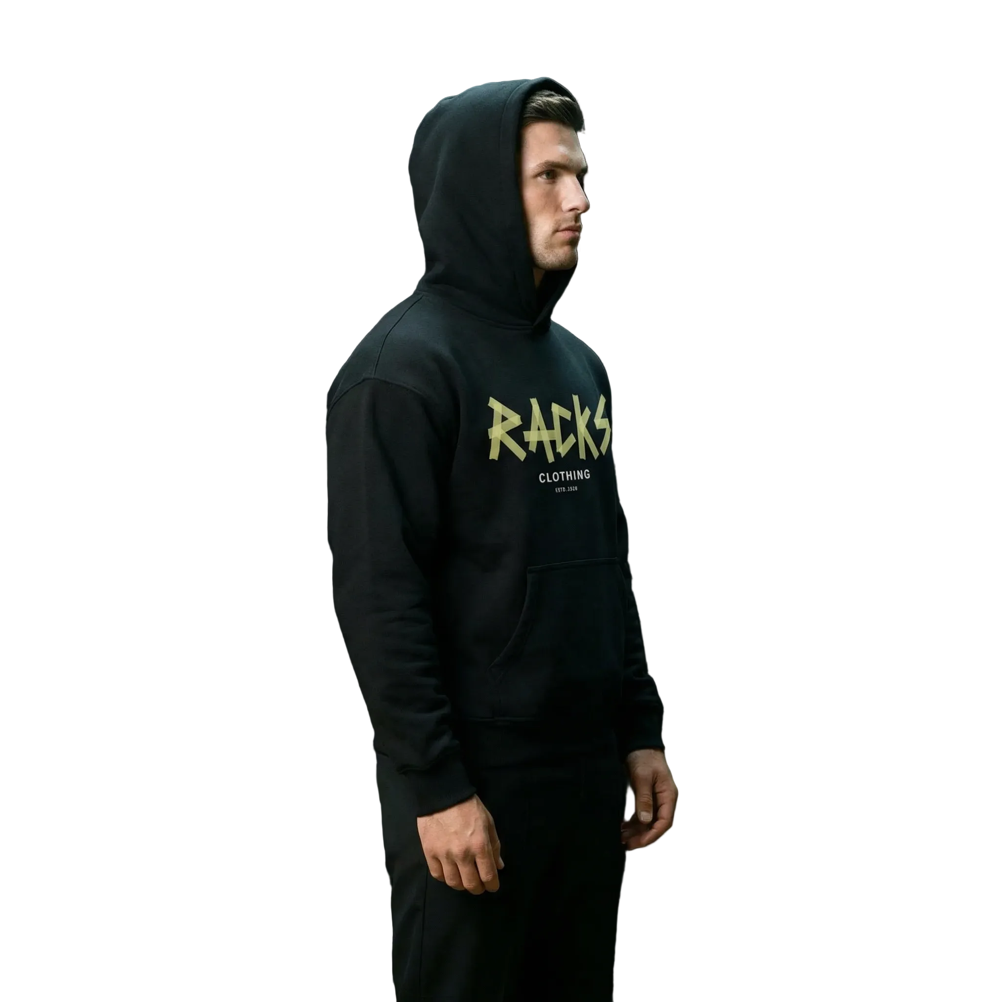 Oversize Hoodie - "taped by racks"