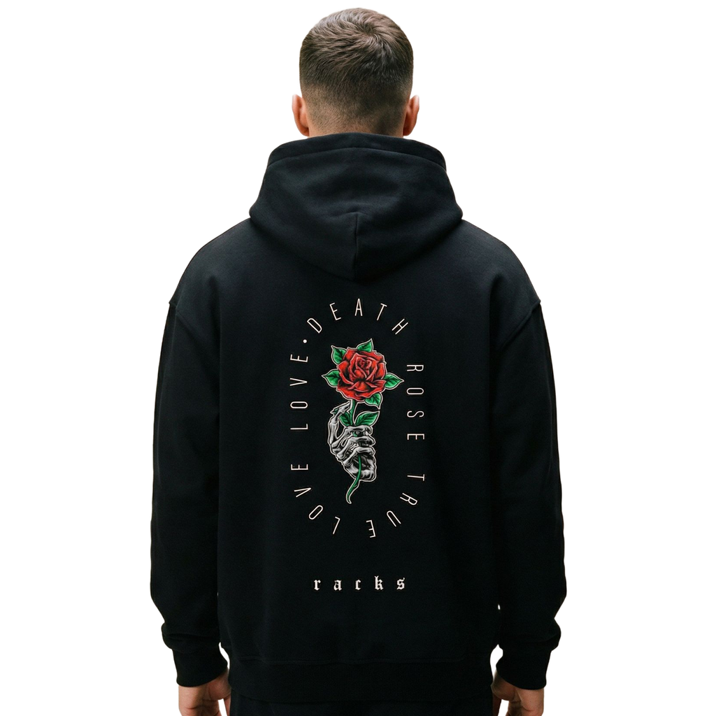 Oversize Zipper Hoodie - ''Death Rose''