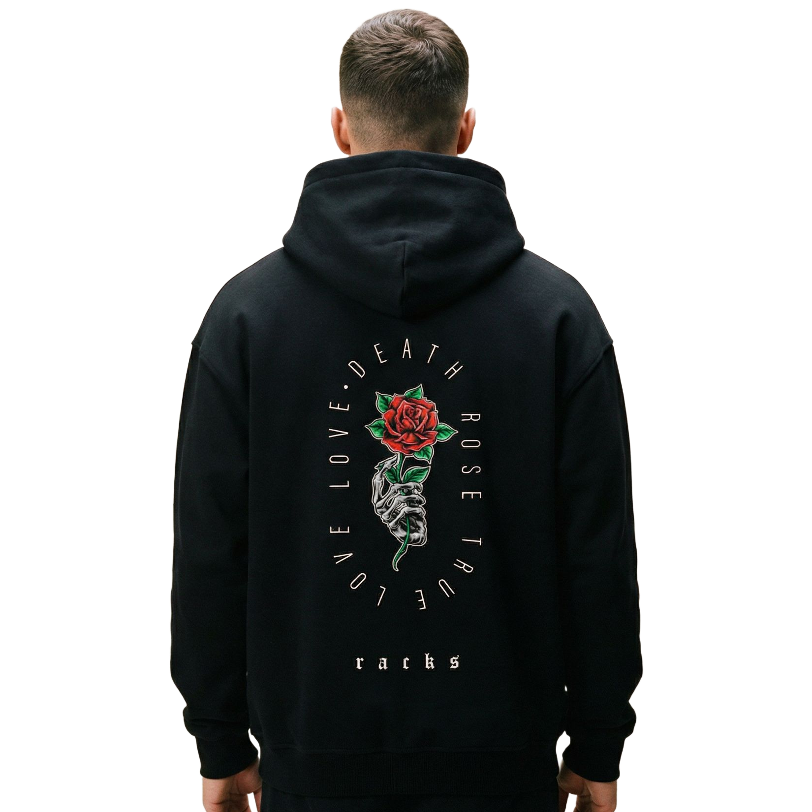 Oversize Zipper Hoodie - ''Death Rose''