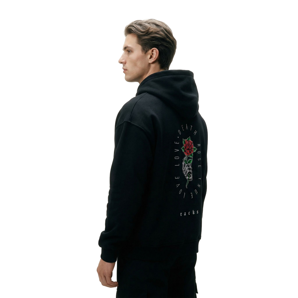 Oversize Zipper Hoodie - ''Death Rose''